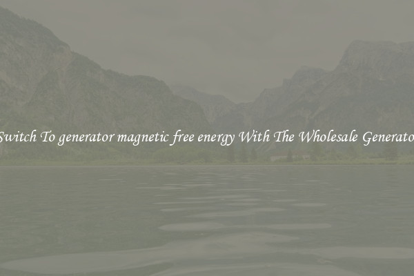 Switch To generator magnetic free energy With The Wholesale Generator
