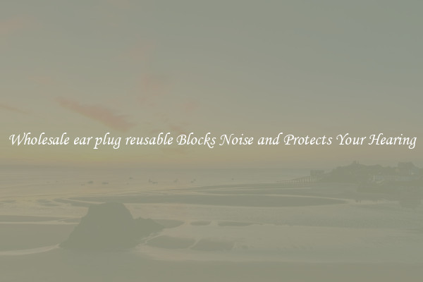 Wholesale ear plug reusable Blocks Noise and Protects Your Hearing