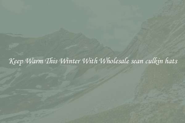 Keep Warm This Winter With Wholesale sean culkin hats