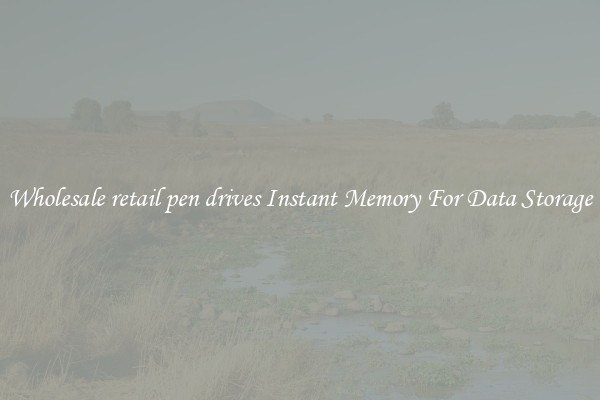 Wholesale retail pen drives Instant Memory For Data Storage