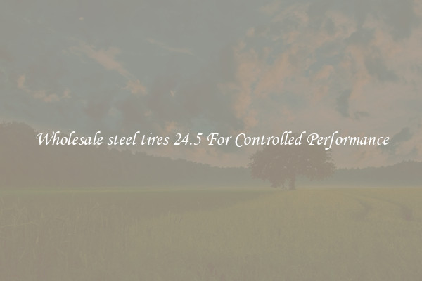 Wholesale steel tires 24.5 For Controlled Performance
