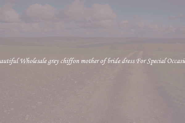 Beautiful Wholesale grey chiffon mother of bride dress For Special Occasions