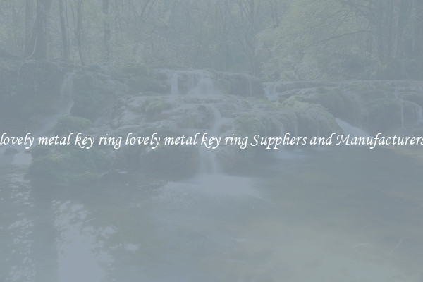 lovely metal key ring lovely metal key ring Suppliers and Manufacturers