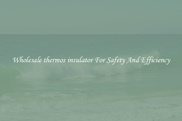 Wholesale thermos insulator For Safety And Efficiency