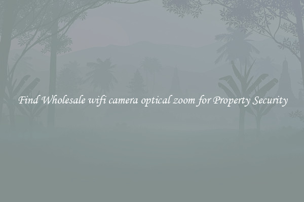 Find Wholesale wifi camera optical zoom for Property Security