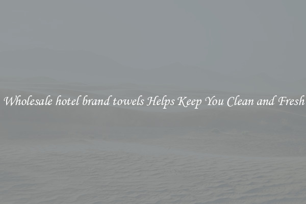 Wholesale hotel brand towels Helps Keep You Clean and Fresh