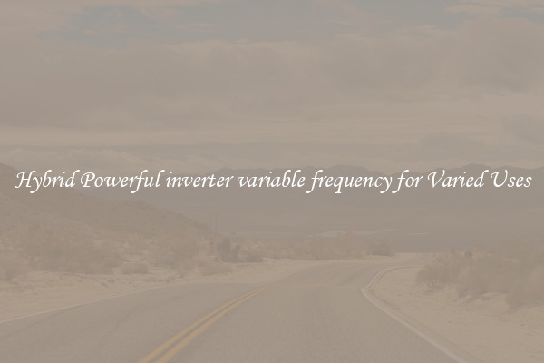 Hybrid Powerful inverter variable frequency for Varied Uses