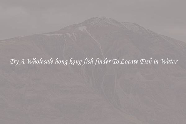 Try A Wholesale hong kong fish finder To Locate Fish in Water