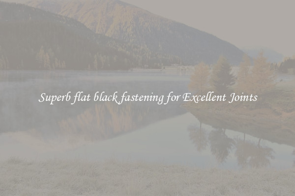 Superb flat black fastening for Excellent Joints